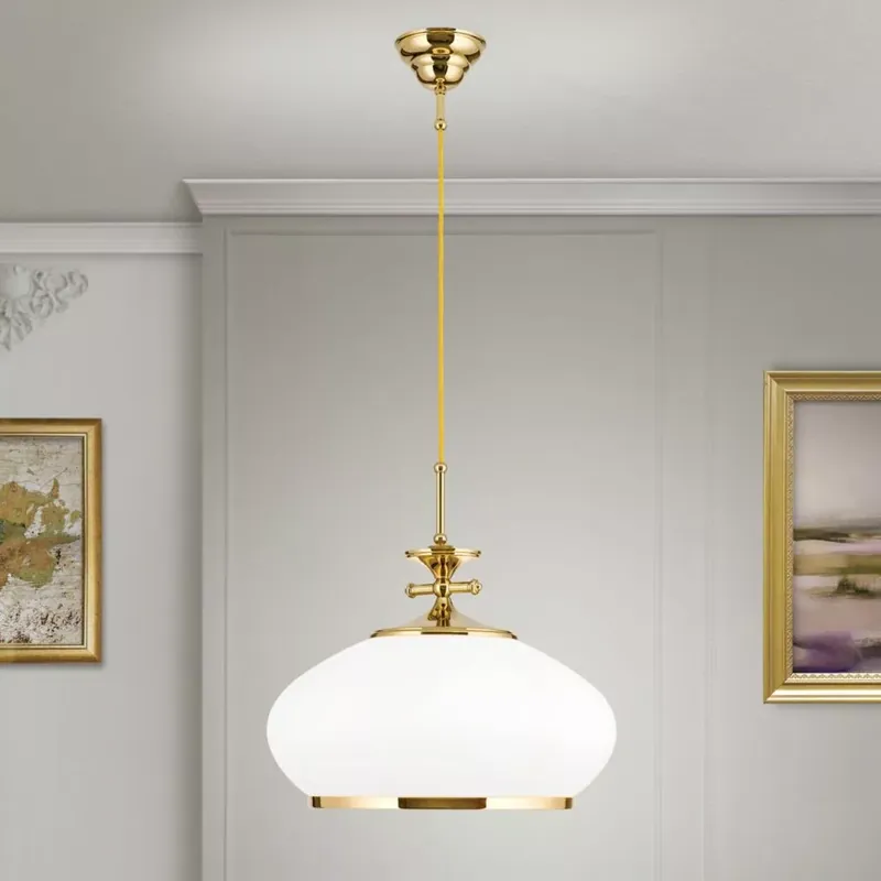 EMPIRE klasszikus függőlámpa, arany d 40 cm Azonnal elérhető
