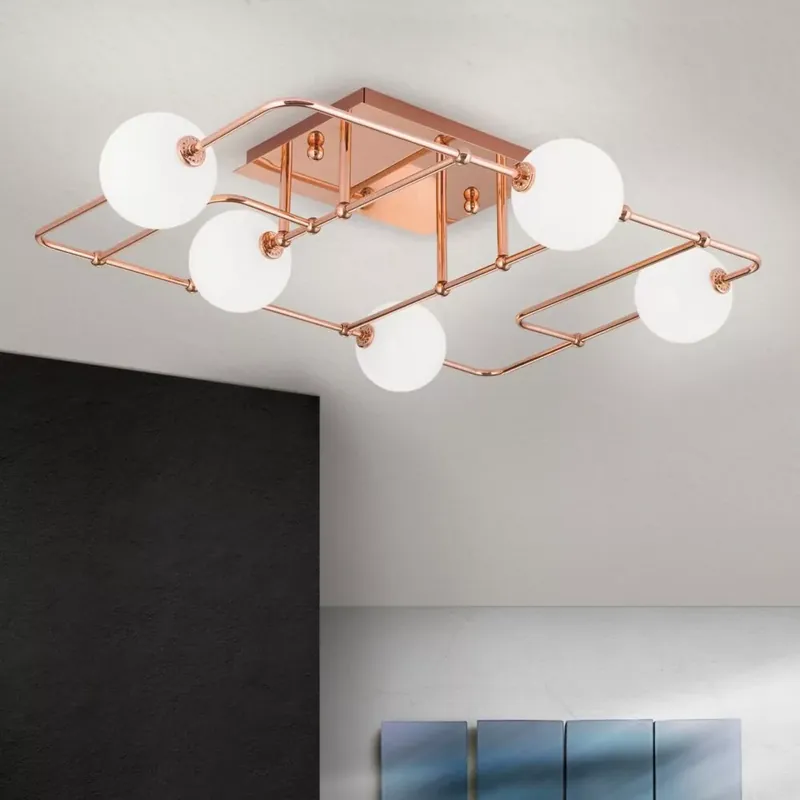Olcsó PIPES modern mennyezeti lámpa,rose-gold