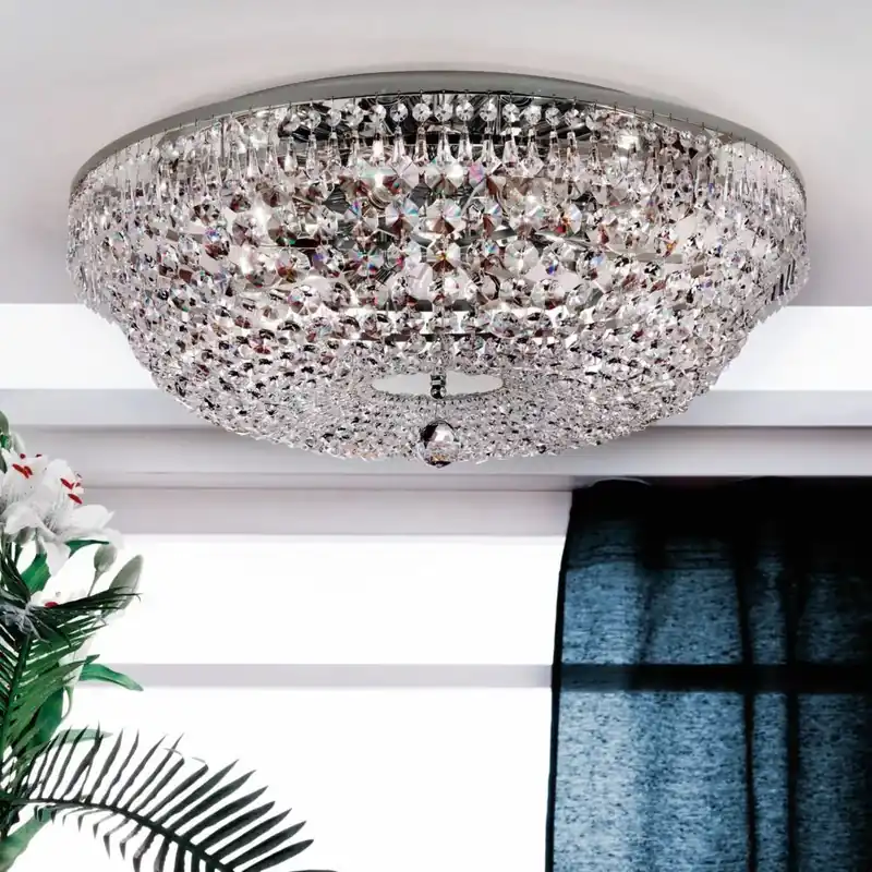 Legkelendőbb SHERATON kristály mennyezeti lámpa, króm, ?65 cm