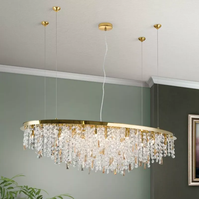 CRYSTALriver modern kristálycsillár, arany Újdonság