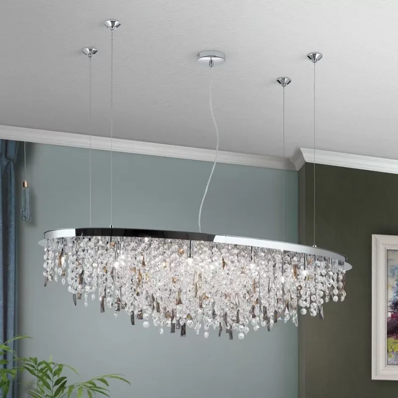 CRYSTALriver modern kristálycsillár, króm Csak ma