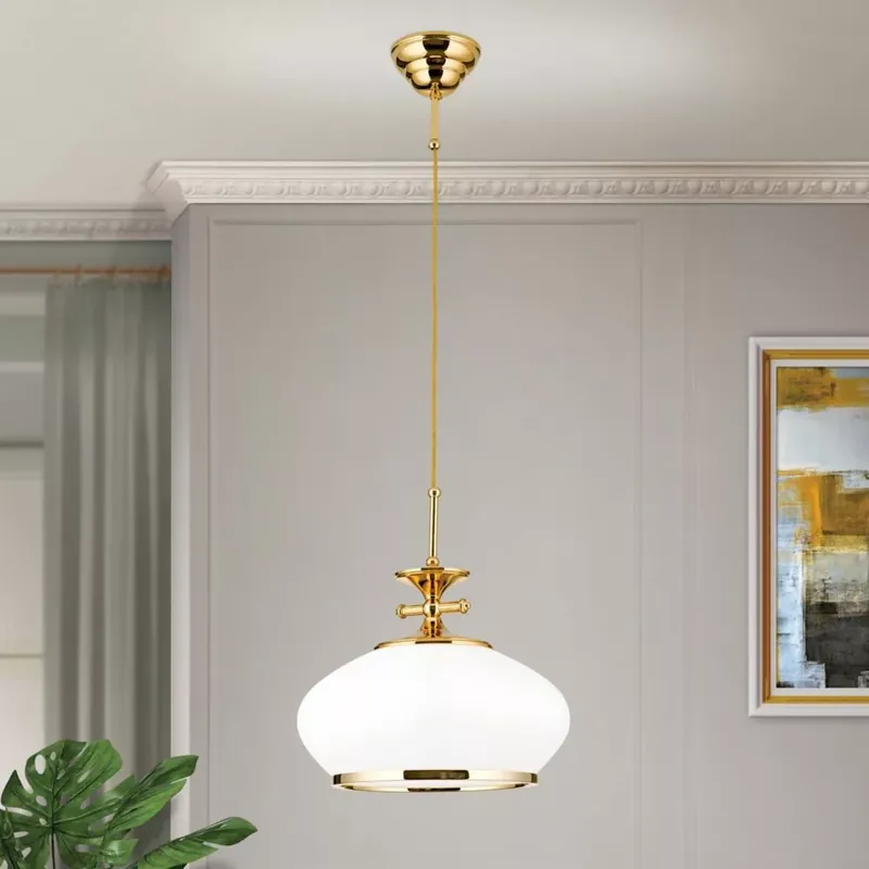 EMPIRE klasszikus függőlámpa, arany, 32 cm Gyors szállítás