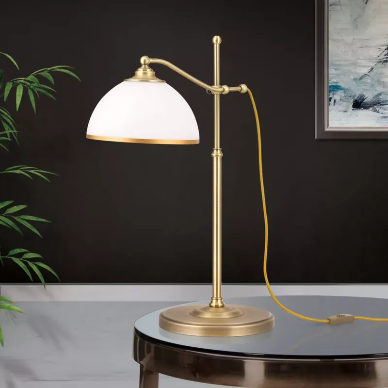 Népszerű OLD LAMP klasszikus asztali lámpa, patina
