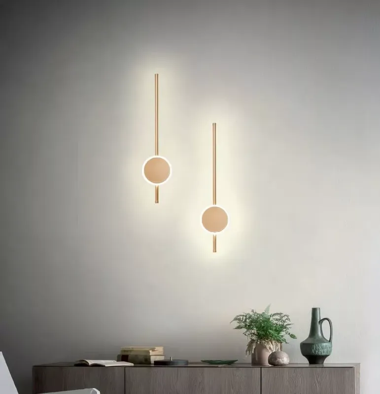 DIAZ modern LED fali lámpa, matt arany, kerek Végkiárusítás