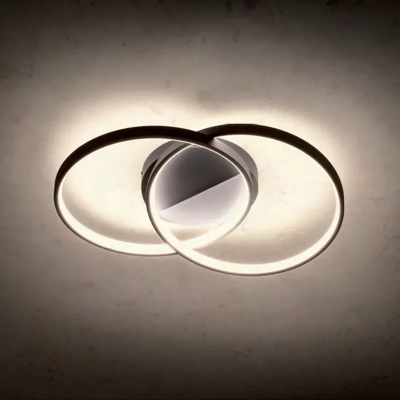 ESPIRAL modern LED mennyezeti lámpa, kettes, matt fekete Outlet