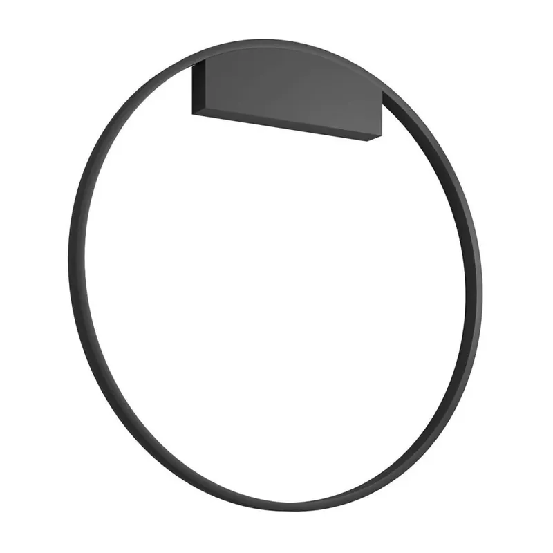 FEBE modern LED mennyezeti lámpa, kerek, matt fekete, 80cm/400K Árcsökkenés