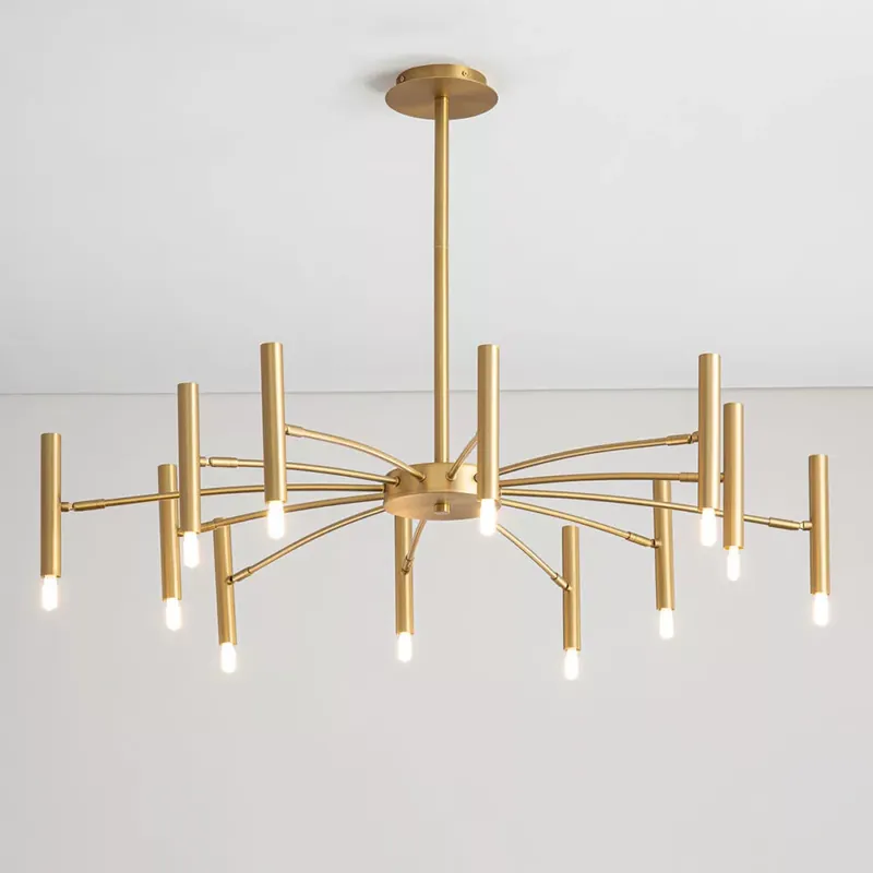 Utolsó esély RAYEN design csillár, matt arany, 12xG9
