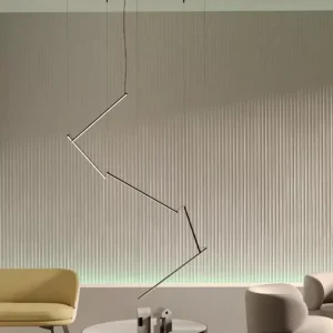Árengedmény STICK modern LED függőlámpa, matt fekete, ötös