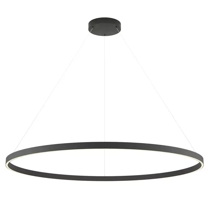 FEBE modern LED függőlámpa, fekete, 120cm átmérő Különleges ajánlat