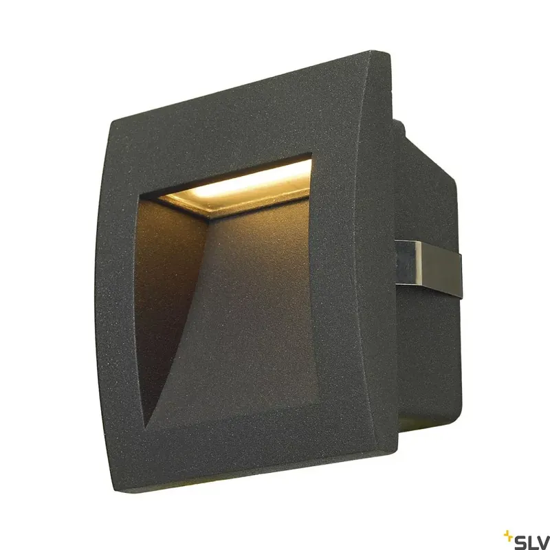 DOWNUNDER OUT LED S antracit-fekete IP55 2W 3000K falba süllyesztett kültéri útvonalmegvilágító lámpa Gyors szállítás