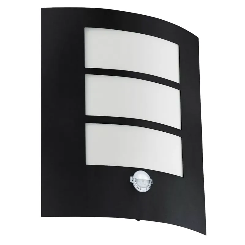 Vedd meg online Eglo City 99568 mozgásérzékelős kültéri falilámpa, 1x40W E27, IP44