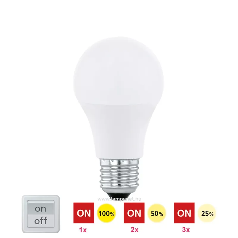 Eglo 11562 10W E27 4000K LED fényforrás, 806 lm, stepdimming Vásárlói kedvenc