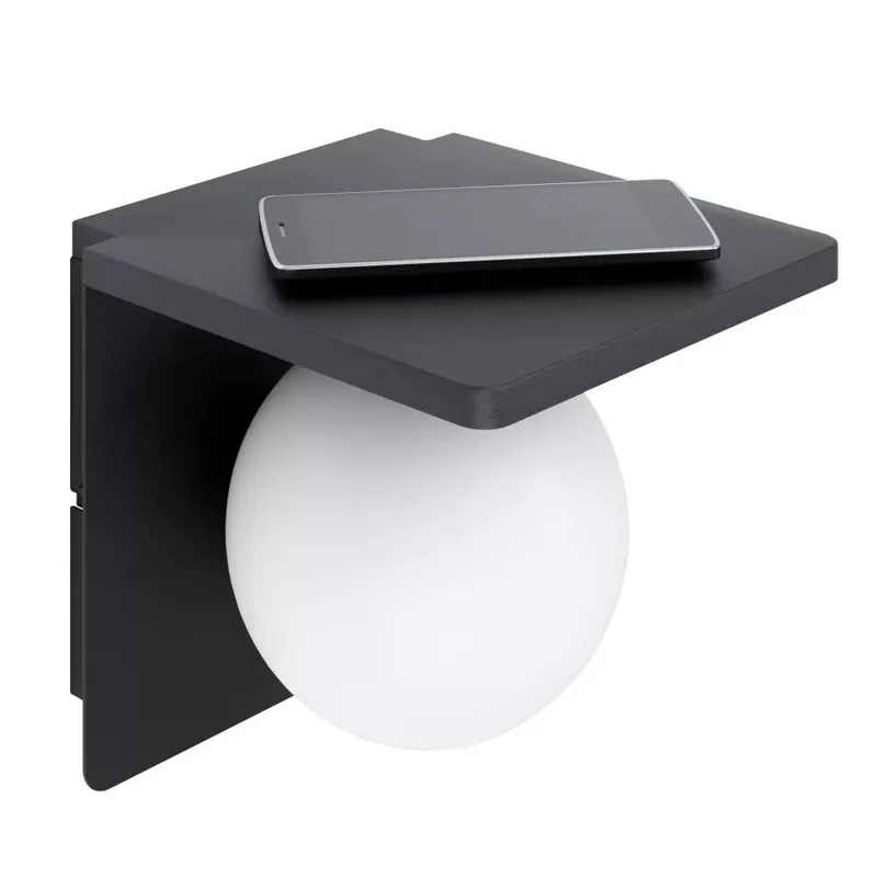 Szuper akció Eglo Ciglie 98265 falilámpa QI töltővel, 1x40W E14