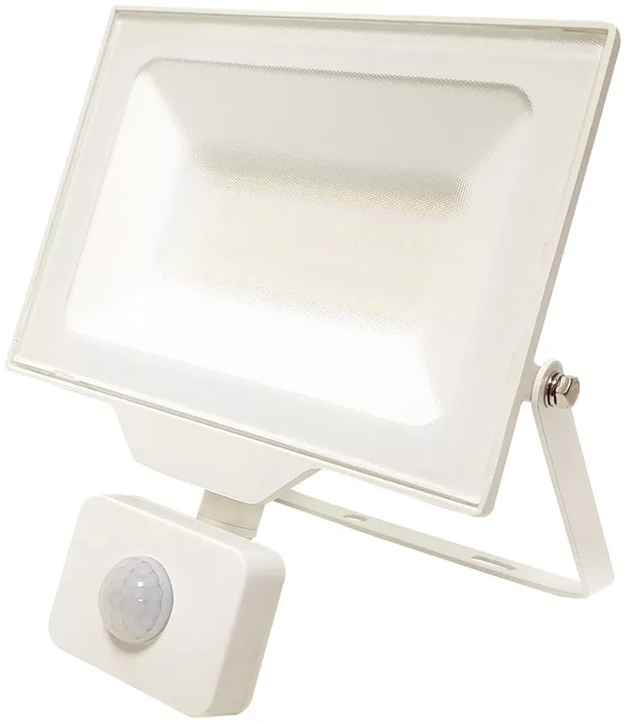 Exkluzív ajánlat Avide ARFFLNW-50W-PIR-W mozgásérzékelős reflektor, 50W LED, 4000K, 5000 lm