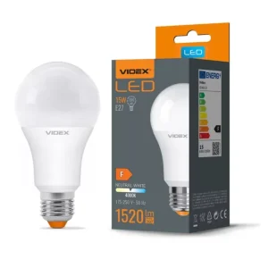 Biztonságos fizetés Videx A65 LED izzó 15 W-os natúr fehér E27-es foglalattal