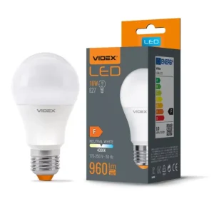 Prémium Videx A60 LED izzó 10 W-os natúr fehér E27-es foglalattal