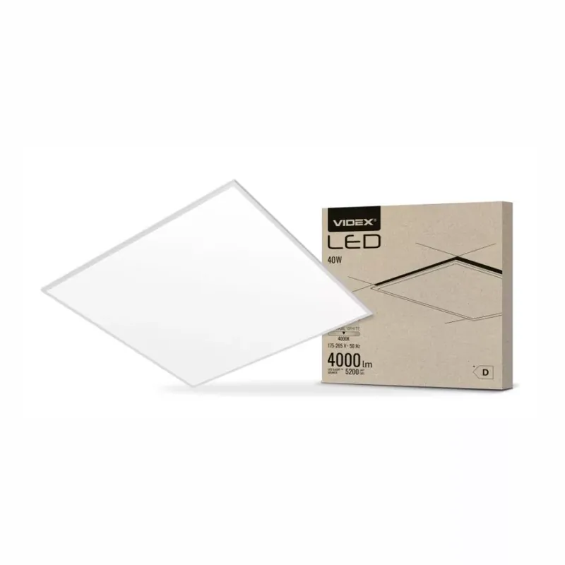Vedd meg online Videx 620 x 620-ös 40 W-os natúr fehér LED panel 4000lm 4000K
