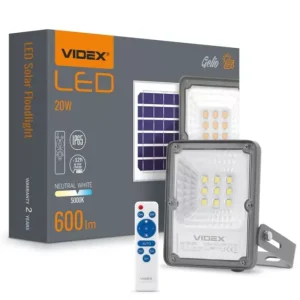Bestseller Videx Gelio 20 W-os natúr fehér napelemes reflektor beépített mozgásérzékelővel