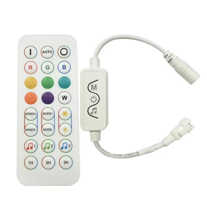 Outlet LEDmaster Prémium Long digitális ledszalag RGB vezérlő 28 gombos bluetooth-os fehér távirányítóval