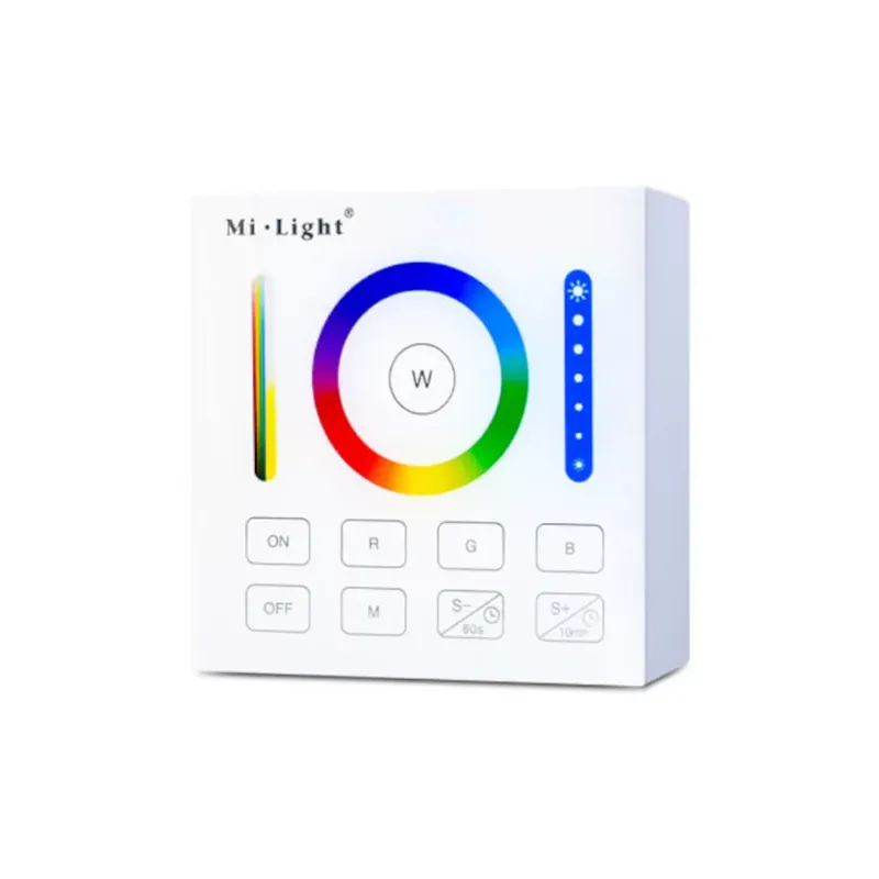 Mi Light 4 zónás falra szerelhető mágneses érintős fényerő szabályozó fehér színben (RGB+CCT) Outlet