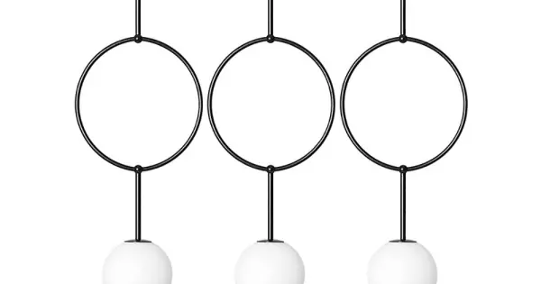 UMMO Lighting Isuulla fekete-fehér vízvédett függesztett lámpa (UMM-ISC322PS0) G9 3 izzós IP44 Biztonságos vásárlás