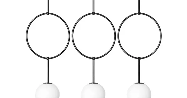 Kedvezmény UMMO Lighting Isuulla fekete-fehér függesztett lámpa (UMM-ISC322P0) G9 3 izzós IP20