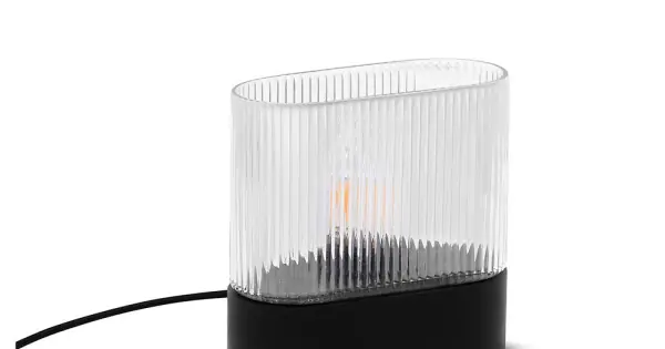 UMMO Lighting Flumina fekete-átlátszó asztali lámpa (UMM-FLS132P1) E14 1 izzós IP20 Nézd meg most