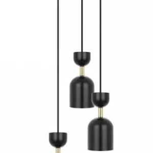UMMO Lighting Supuru fekete-arany függesztett lámpa (UMM-SUP332P3) GU10 3 izzós IP20 Biztonságos fizetés