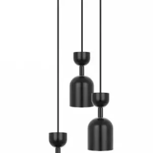 Szuper ajánlat UMMO Lighting Supuru fekete függesztett lámpa (UMM-SUP322P3) GU10 3 izzós IP20