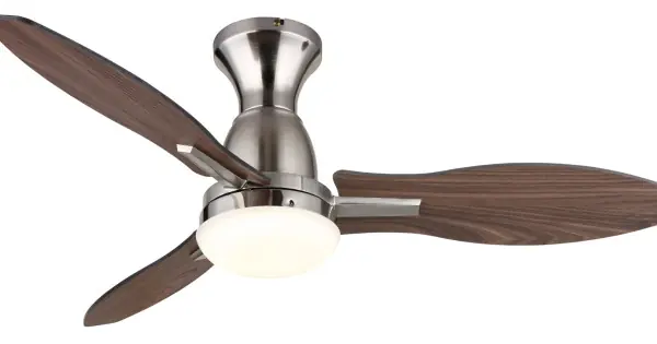 Globo Gale nikkel-barna távirányítós LED mennyezeti ventilátor (GLO-03671N) LED 1 izzós IP20 Expressz szállítás