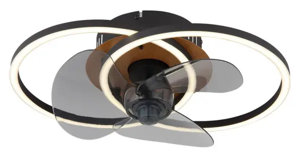 Globo Karen fekete távirányítós LED mennyezeti ventilátor (GLO-03661) LED 1 izzós IP20 Ne maradj le