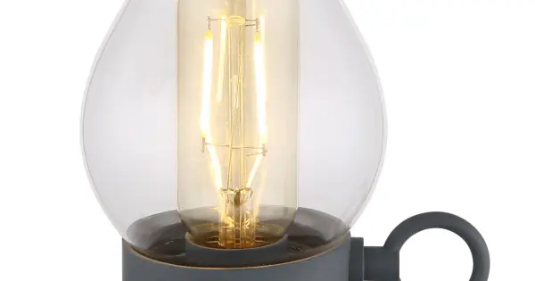 Azonnal elérhető Globo Petro antracit-átlátszó LED asztali lámpa (GLO-58016A) LED 1 izzós IP20