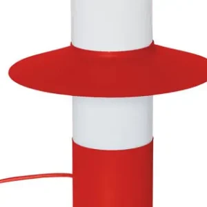 Biztonságos vásárlás UMMO Lighting Caponio piros-fehér asztali lámpa (UMM-CPS11212P1) E27 1 izzós IP20