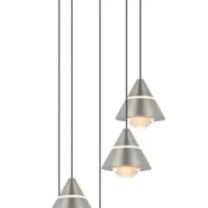 Trio Romeo matt nikkel LED függesztett lámpa (TRI-337030507) LED 5 izzós IP20 Gyors szállítás