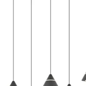 Trio Romeo matt fekete LED függesztett lámpa (TRI-337010632) LED 6 izzós IP20 Ne maradj le