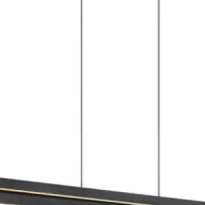 Trio Emerson matt fekete-arany LED függesztett lámpa (TRI-346710180) LED 1 izzós IP20 Azonnali szállítás