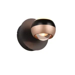 Trio Orbit fekete-kávé LED falikar (TRI-244410132) LED 1 izzós IP20 Kedvezmény