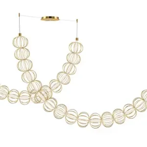 Akciós ár Maytoni Golden Cage arany LED függesztett lámpa (MAY-MOD216PL-L55G3K) LED 1 izzós IP20