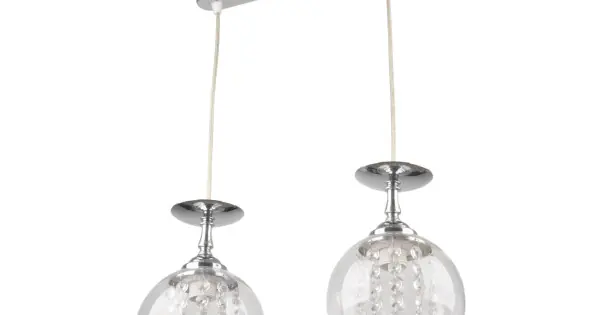 Klausen Glass SP2 króm függesztett lámpa (LY-3316) E27 2 izzós IP20 Szezonális akció