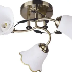 Vásárlói kedvenc Klausen Bellis 3 antik bronz mennyezeti lámpa (LY-3088) E27 3 izzós IP20