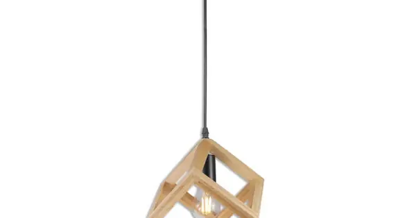 Klausen Rhombus SP1 fekete-natúr függesztett lámpa (KL111125) E27 1 izzós IP20 Csak ma