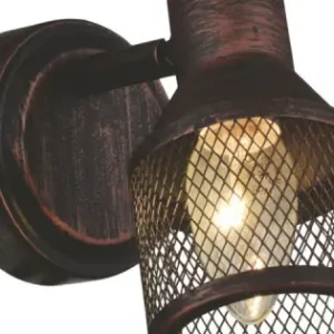 Végkiárusítás Klausen Flask 1 fekete-barna fali lámpa (LY-1029) E14 1 izzós IP20