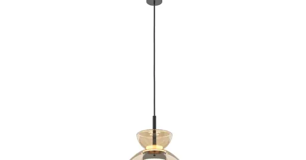 Maytoni Bangkok fekete-barna LED függesztett lámpa (MAY-MOD185PL-L12CG3K2) LED 1 izzós IP20 Újdonság