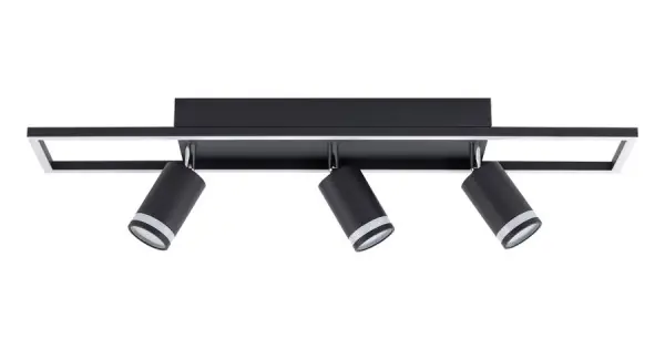 Kedvezményes ár Klausen Leyla PL3 fekete LED mennyezeti spotlámpa (KL163020) LED+GU10 1+3 izzós IP20