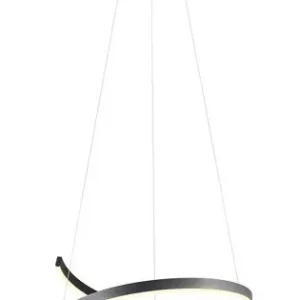 Redo Scroll fekete LED függesztett lámpa (RED-01-4015) LED 1 izzós IP20 Expressz szállítás