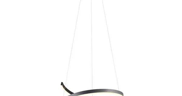 Redo Scroll fekete LED függesztett lámpa (RED-01-4015) LED 1 izzós IP20 Expressz szállítás