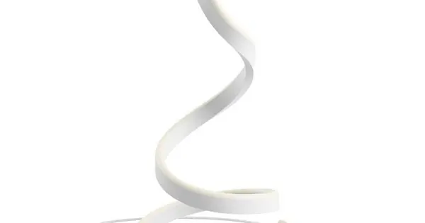 Redo Scroll fehér LED asztali lámpa (RED-01-4278) LED 1 izzós IP20 Vásárlói kedvenc