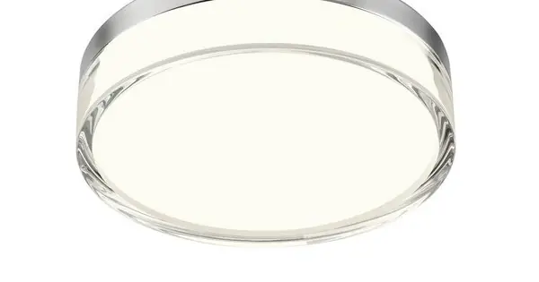 Népszerű Redo Frisbi króm-fehér vízvédett fürdőszobai LED mennyezeti lámpa (RED-01-3727) LED 1 izzós IP44