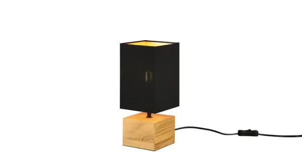 Trio Woody natúr-fekete asztali lámpa (TRI-R50171080) E14 1 izzós IP20 Azonnal elérhető