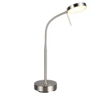 Árcsökkenés Trio Moreno matt nikkel LED asztali lámpa (TRI-R54561107) LED 1 izzós IP20